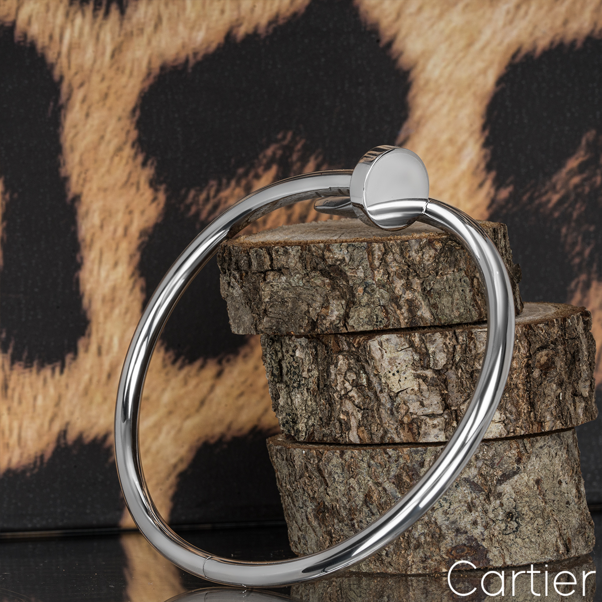 Cartier White Gold Plain Juste Un Clou Bracelet Size 20 B6048320